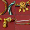 Pulsera estilo Tíbet, Pulsera tejida a mano, Caja Gawu para DIY, Colgante Thangka, Estilo étnico, Cuerda colorida, Cuerda trenzada, Producto semiacabado