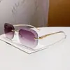 Gafas de Sol de Lujo Sin Marco con Marco de Metal con Cabeza de Leopardo Europea y Americana para Mujer, Gafas de Sol con Visera a la Moda para Hombre