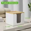 Nueva Caja Contenedora de Toallas Faciales Desechables, Portatoallas de Acrílico con Caja de Almacenamiento para Cosméticos