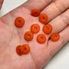 Cuentas de ábaco espaciadoras de color naranja con esmalte antiguo de Nepal, cuentas de Buda con texto DIY, accesorios de joyería, cadena para teléfono móvil, pulsera, colgante