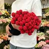 Manta de Flor de Rosa Terminada Cubierta de Aire Acondicionado Manta de Flor Preservada Manta de Siesta Chal Regalo del Día de San Valentín Manta de Flor de Rosa Producto Terminado