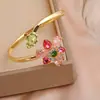 Versão Alta Shijia Idyllia Colar de Flores Coloridas para Mulheres Moda Europeia e Americana Pingente de Flor Multicor Corrente Clavicular Transfronteiriço