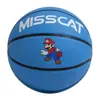 Campamento de Entrenamiento Juvenil de Baloncesto Balón de Cuero Infantil Grabado Equipo Deportivo Tamaño de Jardín de Infancia Talla 4 Talla 5 Alta Elasticidad Resistente al Desgaste Exterior