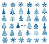 Pegatinas de Arte para Uñas de Navidad de Invierno Comercio Electrónico Transfronterizo Japón y Corea del Sur Marca de Agua Copo de Nieve Pegatinas de Arte para Uñas de Navidad de Invierno