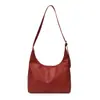 Bolsa Tote Retrô Simples de Grande Capacidade 2026 Inverno Nova Bolsa de Ombro Único Moda Retrô Transversal Feminina Tendência