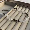 Collar de Piedra Ojo de Tigre con Cuentas Estilo Retro Maillard Otoño e Invierno Cadena para Clavícula Collar Elegante de Moda Joyería para Mujeres Alta Gama