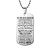 Joias europeias e americanas de aço inoxidável PARA MEU FILHO Colar de marca militar Chaveiro de aço inoxidável Letras criativas personalizadas