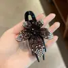 Presilha de Cabelo Flor de Strass Exquisita e Elegante para Mulheres, Versátil para o Dia a Dia, Presilha Prática, Acessório de Cabelo Moderno e Versátil