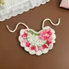 Conjunto tejido popular transfronterizo para gato mascota, sombrero, disfraz de fiesta para perro, decoración de primer cumpleaños para cachorro, babero
