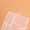 Caja de Almacenamiento de Plástico Fijo de 6 Compartimentos para Organizar Joyería, Pendientes, Collares, Caja de Almacenamiento, Caja de Diamantes, Joyero, Portátil