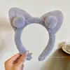 Diadema divertida estilo coreano de dibujos animados para mujer, con diseño de peluche, perfecta para usar al aplicar mascarillas faciales o lavarse la cara, y también adecuada para crear un peinado de coleta alta.
