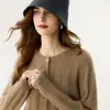 Cardigan Feminino Espesso de Caxemira para Primavera e Outono com Camiseta Básica de Malha Macia e Confortável Versátil de Manga Longa