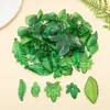 50g Colgante Aleatorio de Hojas Verdes Artificiales Acrílicas para Joyería Hecha a Mano DIY Tocado Pasador Accesorios para Joyería Material