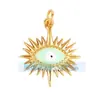 L45 Accesorios para joyería DIY cobre puro chapado en oro plateado recubierto de oro estilo europeo y americano Ojo del Diablo colgante multicolor