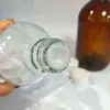 Botella de Vidrio Transparente para Reactivos de 500ml Botella Marrón a Prueba de Luz para Dispensar Medicamentos Sellada Botella de Vidrio para Medicamentos Químicos Experimentales Venta al por Mayor