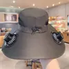 Sombrero con Ventilador Solar para Hombre USB Verano Exterior Montañismo Pesca Protección Solar Anti-Ultravioleta Sombrero de Pescador