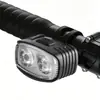 Farol Dianteiro e Traseiro de Bicicleta Transfronteiriço, Luz de Advertência para Mountain Bike com Carregamento USB, Farol Dianteiro e Traseiro de Bicicleta Vermelho e Branco