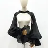 Bufanda Nueva de Organza de una Sola Capa para Otoño, Mangas con Protección Solar, Accesorios para Bodas de Novia, Mangas para Hombros de Baile de Halloween
