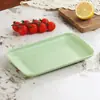 Prato Retangular para Rolinho de Arroz de Café da Manhã Prato de Acompanhamento para Restaurante de Hot Pot Tigela para Espetinhos de Churrasco Prato de Frango Prato para Salada de Frutas