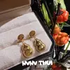Collar Exquisito de Flor y Mariposa con Puntos Dorados y Diamantes Antiguos Nuevo Conjunto de Joyería de Calabaza Hielo Triturado Fu Lu Chinoiserie