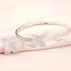 Pulseira Shein Estilo Europeu e Americano Flor Dourada Cruzada Venda Quente Transfronteiriça Zircônia Diamantada Completa Pétala Grande Aberta Pulseira Alto Padrão