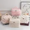 Bolsa Cruzada Neceser Cosmético para Mujer Gran Capacidad Acolchada Estampada Dibujos Animados Bolsa de Cosméticos Viaje al Aire Libre Neceser de Artículos de Tocador