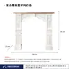 Gabinete Decorativo de Chimenea de Madera Maciza Estilo Francés Vintage, Estante de Chimenea Falsa Blanco y Negro Estilo Europeo y Americano, Accesorio para Fotografía de Alojamiento
