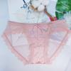 Calcinha feminina de cetim vintage "Fairy Full" com renda pura e sensual, calcinha de malha com cintura baixa
