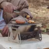 Amazon Grelha Dobrável de Aço Inoxidável Churrasqueira ao Ar Livre Espessada Forno de Carbono Camping ao Ar Livre Fogão de Churrasco Fabricantes Domésticos