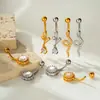 Henson Clássico Aço Inoxidável Barra com Zircônia Incrustada de Cobre Forma de Cobra Coração Forma de Flor Joia para Piercing no Umbigo