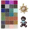 Cuentas de vidrio para semillas de 3 mm, adecuadas para pulseras hechas a mano, collares, bordado y accesorios de joyería para manualidades