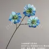 Buquê de flor de clematis artificial estilo europeu com 3 cabeças, materiais DIY para decoração de cena de casamento, flores artificiais para paisagismo e arranjos decorativos