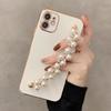 16Promax Es Adecuado para Iphone14/12Pro Grabado Láser Galvanizado Xr Funda de Silicona para Teléfono Pulsera con Cadena Perla