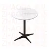 Mesa Cuadrada de Color Nogal para Uso Doméstico, Mesa de Comedor para Uso Comercial, Mesa de Comedor de Madera Maciza para Restaurantes, Mesa de Comedor de Pizarra para Restaurantes de Comida Rápida