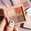 Paleta de Sombras para Ojos Novo Sakura Story de Cuatro Colores para Principiantes, Maquillaje Diario Ligero, Paleta de Sombras de Tonos Tierra Mate Perlado