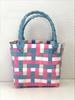 Bolsa Tote Colorida Tecida à Mão de Plástico para Mulheres, para o Dia a Dia, Tecida para Crianças, de Alta Qualidade, Atacado