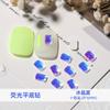 Arte de Uñas Japonés Diamante Fluorescente Color Caramelo Joyería Ángulo Largo Pan Diamante Plano Super Brillante Decoración de Diamantes para Uñas Paquete de 10