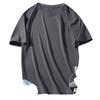 Camiseta masculina de manga curta Ice Silk, de verão, em malha respirável, solta, plus size, esportiva, de secagem rápida, com meia manga