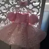 Vestido de Princesa Rosa con Lentejuelas para Niñas, Nuevo Producto de Verano, Mangas Abullonadas Infantiles, Lindo y Dulce Vestido Tutú de Cumpleaños