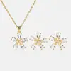 Set de Flores de la Suerte para Mujer: Dulce, Inspirado en el Bosque, Fresco, Diseño Único, Cadena para Clavícula, Lujo Ligero, Elegante, Sencillo y Versátil