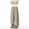 Pantalones casuales de pierna ancha a rayas estilo retro americano transfronterizos para hombre, nuevo estilo primavera y otoño, diseño holgado y adelgazante, elegantes pantalones de traje