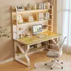 Escritorio de oficina para uso doméstico, estantería sencilla para habitación de estudiante, escritorio integrado para estudio y escritura, mesa para computadora de escritorio para casa de alquiler