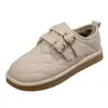 Sapatos Pelúcia Quentes Femininos 2025 Inverno Novos Sapatilhas Sola Macia Sapatos Pão Sapatos Gorro Mocassins Sapatos de Algodão para Neve