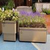 Divisória de Caixa de Flores de Aço Inoxidável para Exterior, Calha de Flores, Canteiro de Flores para Exterior, Caixa de Árvore Móvel, Suporte de Flores Combinado, Vaso de Flores Personalizado