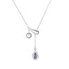 Colar Pingente Gota de Água Azul com Tassel Novo Puxar Ajustável Corrente Clavicular Ins Blogueiro Celebridade da Internet Acessórios Principais