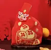 Bolsas de Navidad, Sobres Rojos, Bolsas Festivas para Envolver Regalos, Bolsas Tejidas de Mano, Bolsas de Regalo para Dama de Honor, Bolsas de Mano para Mujer