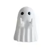 Fantasma criativo com dedo médio, ornamento fofo para mesa de escritório e casa, presente engraçado de Halloween, presente criativo