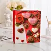Bolsa de Regalo para el Día de San Valentín Patrón de Chocolate para Enamorados Bolsa de Papel de Mano Bolsa de Regalo de Holiday para Novia