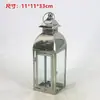 Lampião de Vento Estilo Europeu Suporte de Vela de Aço Inoxidável Lanterna de Vidro Dourada Lâmpada à Prova de Vento Lâmpada de Manteiga para Exterior Ornamento de Decoração