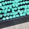 Accesorios de Cuentas Tipo Cubo para Cráter de Turquesa de Magnesita Juguete DIY Hecho a Mano Pulsera Collar Cuentas Espaciadoras con Exquisitos Accesorios